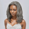 7x5 Glueless Sel & Poivre Bob Perruque Courte À Coupe Dégradée Sans Colle Ondulé