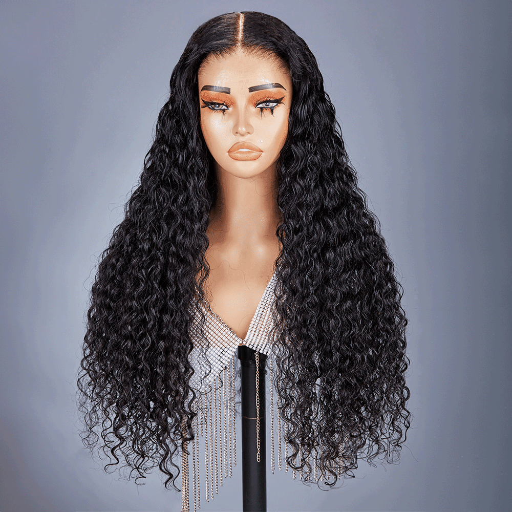 7X5 Pré-pêches Glueless Bleached Knots Wear Go Bouclé Perruque sans colle - SHINE HAIR
