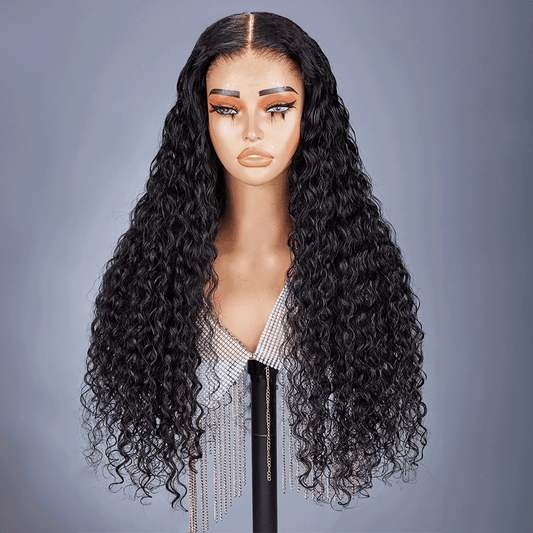 7X5 Pré-pêches Glueless Bleached Knots Wear Go Bouclé Perruque sans colle - SHINE HAIR