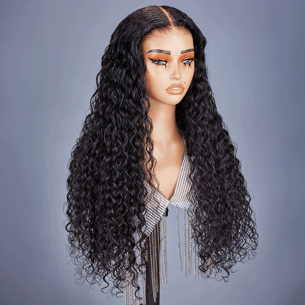 7X5 Pré-pêches Glueless Bleached Knots Wear Go Bouclé Perruque sans colle - SHINE HAIR