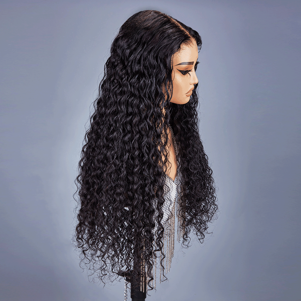 7X5 Pré-pêches Glueless Bleached Knots Wear Go Bouclé Perruque sans colle - SHINE HAIR