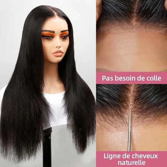 7x5 Trendy Layered Cut Pré-épilé Glueless Lisse Lace Frontal Perruque sans colle - SHINE HAIR