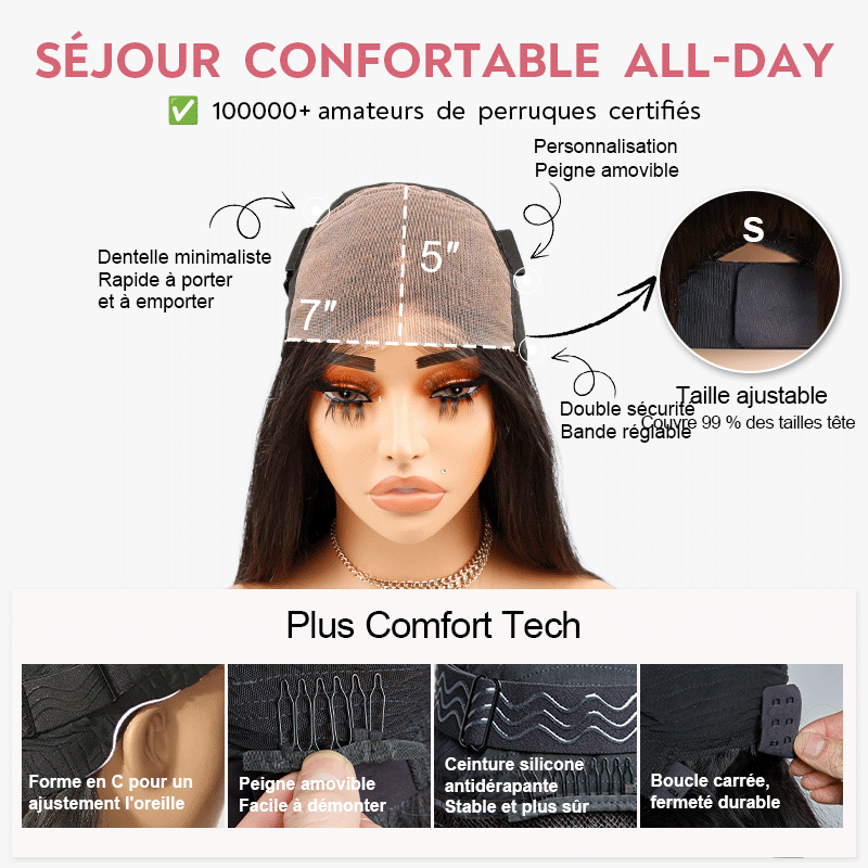 5X5 Glue-Free Glueless Wig Wear Go Curly Human Hair