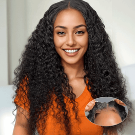 Glueless Séparation Libre Nœuds Pré-blanchis Wear Go Bouclé 13x4 Perruque Sans Colle