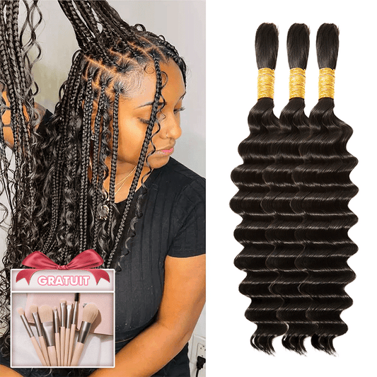Extensions De Cheveux Humains Bouclés Profonds Pour Tressage Bohème