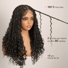 Perruque Tressée Bohème En Dentelle Intégrale Avec Cheveux Bébé Synthétique 300% Densité