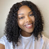 Chic Sans Ondes Romaines Effort Perruque 5x5 13x4 Glueless Water Wave Avec Raie au Milieu Short Wig