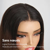 Séparation Libre Glueless Couleur Ombre Brun 13x4 Perruque Sans Colle Lisse 250% Densité