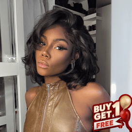 𝑩𝒖𝒚 1 𝑮𝒆𝒕 1 𝑭𝒓𝒆𝒆💥 7x4 Couche C Partie Glueless Brun Caramel Blond Mixte/Naturel Bob Perruque Sans Colle