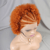 Pré-tresse Patron Mature Boucle Afro 3 Couleur 13x4 Dentelle Bob Perruque Cheveux