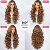 Glueless Couleur Brun Highlight Wear Go 5x5 Perruque Sans Colle Ondulé 250% Densité Bonnet Réglable