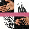 Mèches au Crochet Deep Wave Pré-séparées Texture Plume et Éclat Soyeux Sans Nœuds Noir Naturel