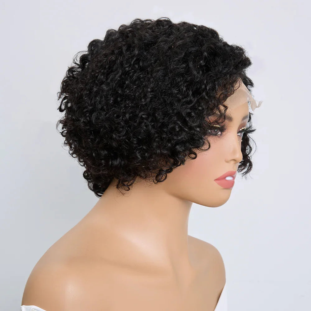 5x5 Glueless Volume de la Racine aux Pointes Bob Court Bouclé 8