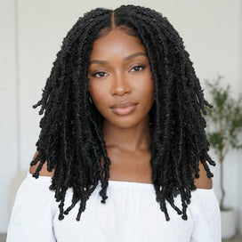 Crochet Dreadlocks Papillon Perruque Synthétiques Bob Tout En Dentelle Femmes Africaines