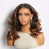 Glueless Sans Nœud Couleur Brun Ombré 13x4 Wear Go Perruque Sans Colle Loose Wave