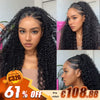 🔥4 In 1 Half Wig Deep Curly/Yaki straight Demi-Perruque À Cordon Serrage Flexi-Fit 250% Densité