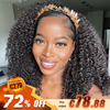 Glueless 3s Wear Go Perruque Bandeau Bob Kinky Curly 100% Cheveux Humains
