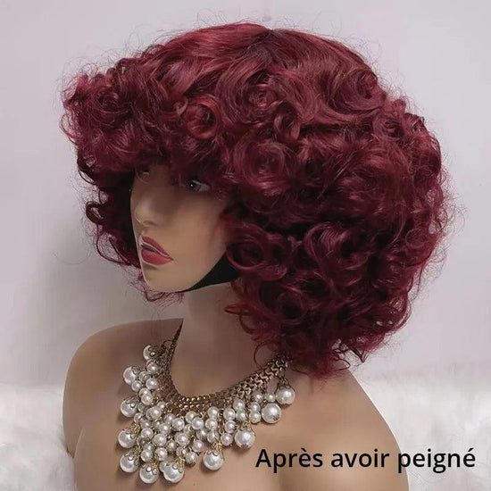 99j Glueless La Mode Boucles Rebondies Perruque Sans Colle Cheveux Humains - SHINE HAIR