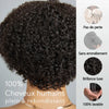 𝐏𝐫𝐞̂𝐭 𝐞𝐧 𝟐𝟒𝐡⚡Natural Look Perruque Noir Pixie Cut 13x4 Dentelle Bouclés Avec Frange Cheveux Humains