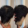 Perruque Full Lace Pixie 100% Cheveux Humains Frange Effilée Naturelle