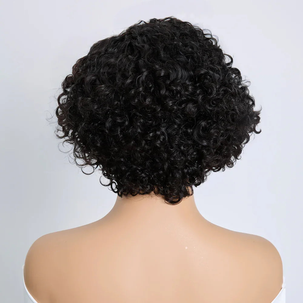 5x5 Glueless Volume de la Racine aux Pointes Bob Court Bouclé 8