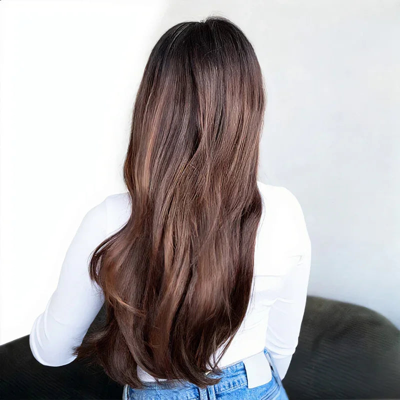 Véritable Qualité Salon Glueless Couleur Highlight 13x4 Perruque Sans Colle Ondulé 250% Densité