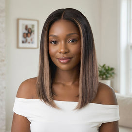 Perruque Le Carré 5x5 Glueless Élégant Highlight Prête à Poser Ondulé Wear &Go Lisse