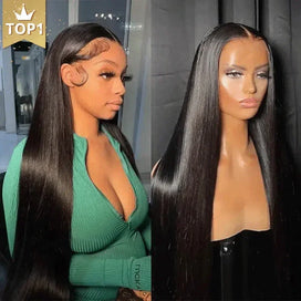𝟐ᵉ 𝐩𝐞𝐫𝐫𝐮𝐪𝐮𝐞 𝐚̀ 𝟎€🔥Épais Glueless Nœuds Blanchis Wear Go Lisse 13x4 Perruque Sans Colle