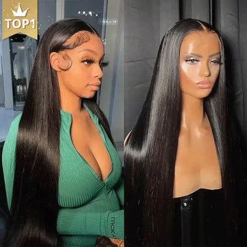 𝟐ᵉ 𝐩𝐞𝐫𝐫𝐮𝐪𝐮𝐞 𝐚̀ 𝟎€🔥Épais Glueless Nœuds Blanchis Wear Go Lisse 13x4 Perruque Sans Colle