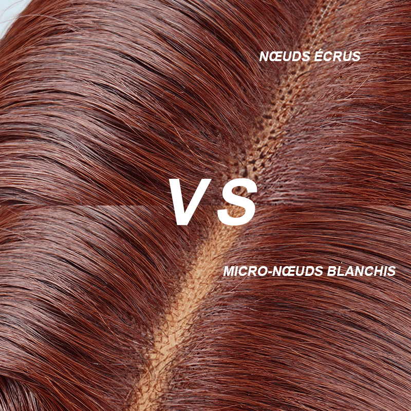 9x6 Glueless Les Plus Chauds Micro-nœuds Brun Rougeâtre Perruque Sans Colle Bouclé - SHINE HAIR