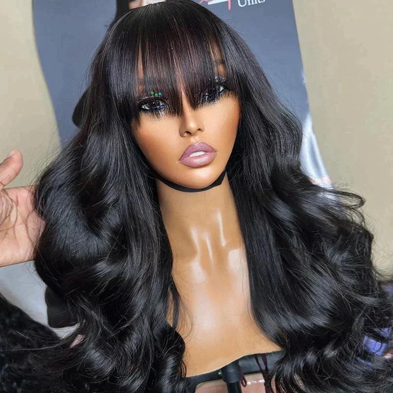 9x6 Glueless perruque sans colle à frange cheveux humains brésilien body wave - SHINE HAIR