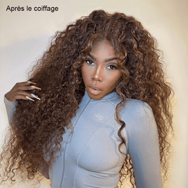 9x6 Glueless Pré-tout Brun Chocolat Couleur Perruque Sans Colle Bouclés - SHINE HAIR