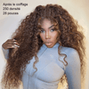 9x6 Glueless Pré-tout Brun Chocolat Couleur Perruque Sans Colle Bouclés - SHINE HAIR