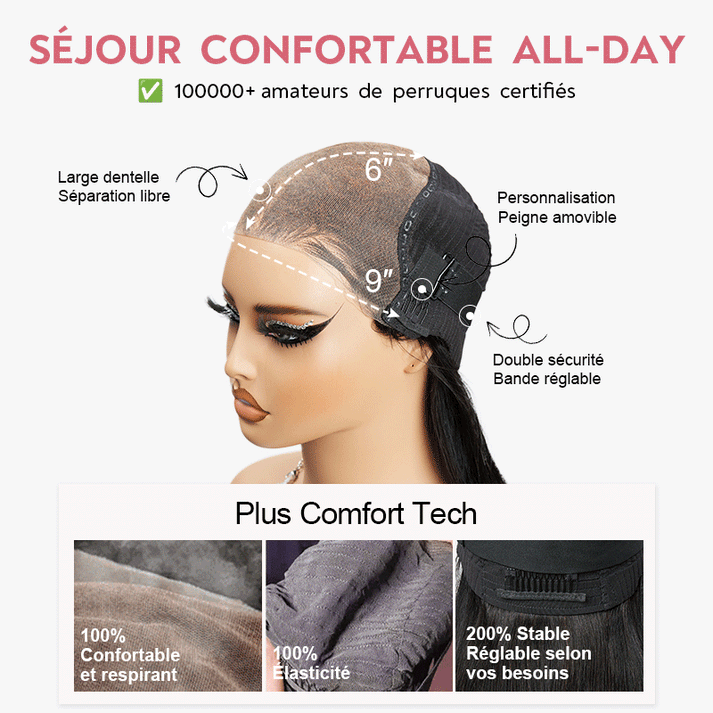 Glueless Coupe Superposée Couleur #4/27 Highlight Perruque Sans Colle Straight