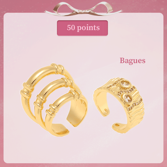 𝐅𝐫𝐞𝐞 Bague En Or Et Diamant Avec Ouverture Réglable