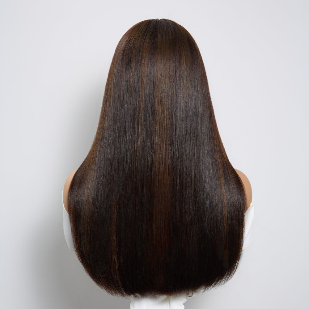 𝙋𝙧𝙞𝙭 𝙊𝙛𝙛𝙚𝙧𝙩 𝟮 𝙎𝙚𝙢𝙖𝙞𝙣𝙚𝙨 Perruque Bone Straight Brun Qualité Vietnamienne 300% Densité Ultra Lisse