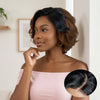 4x4 Légèrement Ondulé Raie Sur Le Côté Glueless Sans Colle Perruque Short Bob Wavy