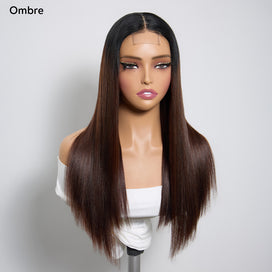 Perruque Bone Straight Ombré Glueless Cheveux Vietnamiens Lisses Qualité Luxe