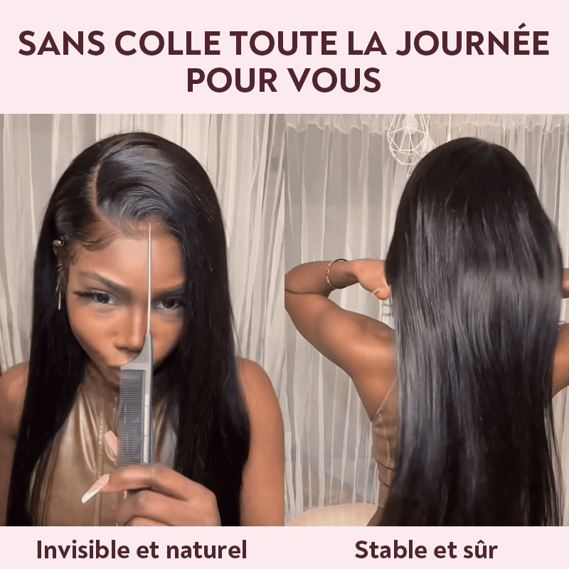 Épais Glueless Nœuds Blanchis Wear Go Lisse 9x6 13x4 Perruque Sans Colle