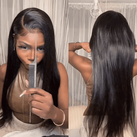 𝐏𝐫𝐢𝐱 𝐃𝐞 𝐆𝐫𝐨𝐬 𝐏𝐨𝐮𝐫 𝟐 𝐏𝐞𝐫𝐫𝐮𝐪𝐮𝐞𝐬 Douceur Constante Glueless Nœuds Blanchis Wear Go Lisse 9x6 Perruque Sans Colle