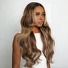 Ondulée Balayage Mèches Blondes Perruque Sans Colle Prête-à-Porter Lace Frontale Cheveux 100% Humains