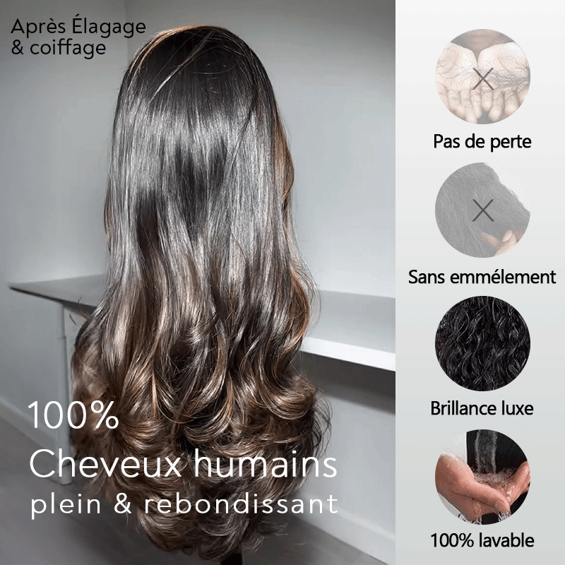 Glueless Luxe Couche 13x4 Highlight Perruque Sans Colle Ondulé Cheveux Humains Wear Go 250% Densité