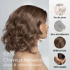 Style Frais Glueless Pas Nœuds Couleur Marron 13x4 Highlight Perruque Sans Colle Ondulé Installation Instantanée