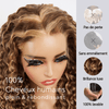 5x5 13x4 lace frontal Wig Mixed Color #4/27 Curly