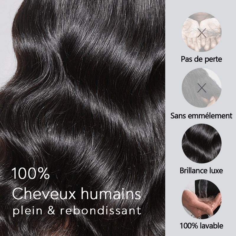 13x4 Glueless Couleur Naturelle Bob Perruque Sans Colle Loose Deep Wave