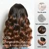 Glueless Sans Nœud Couleur Brun Ombré 13x4 Wear Go Perruque Sans Colle Loose Wave