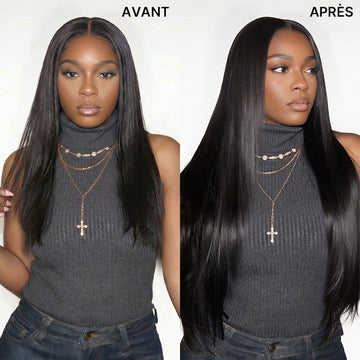Extensions De Cheveux À Clipser En Cheveux Humains Lisses Morceaux 125g 9pcs