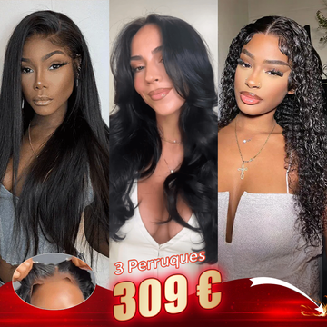 𝐋𝐨𝐭 𝐚𝐯𝐚𝐧𝐭𝐚𝐠𝐞𝐮𝐱 | Glueless Nœuds Blanchis Wear Go 13x4 Perruque Sans Colle Pack En Gros De 3 Perruques