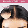 9x6 Glueless Soyeux Dentelle Pré-découpée Perruque Sans Colle Bob Lisse