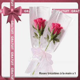 𝐅𝐫𝐞𝐞 Roses tricotées à la main x 1 -Offrez-vous une rose, vous le méritez